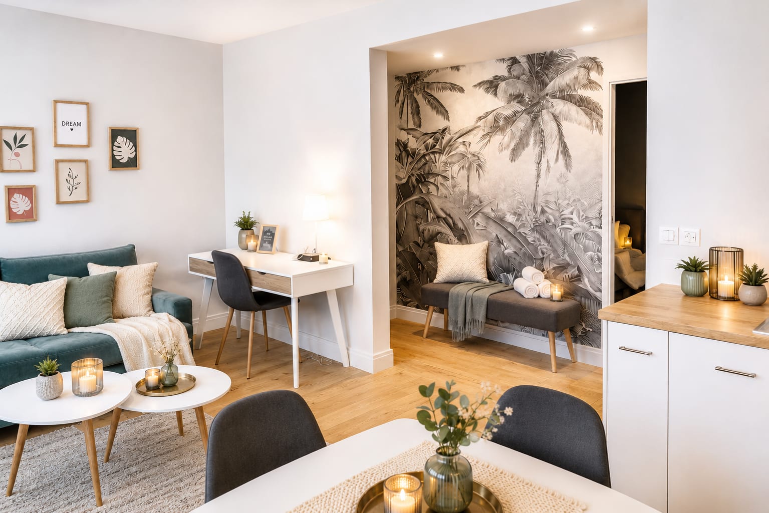Heller, botanischer Wohnbereich der Ferienwohnung Nancy Thermal